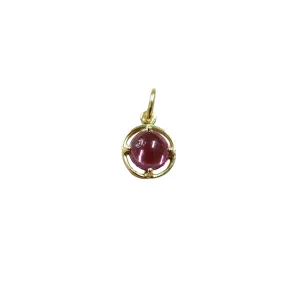 14k Gold Rubellite Pendant
