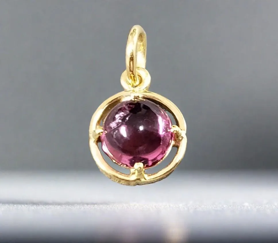 14k Gold Rubellite Pendant