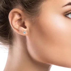 14k Rose Gold 4-prong Round Brilliant Diamond Stud Earrings (1 Ct. T.w., Si1-si2 Clarity, H-i Color)