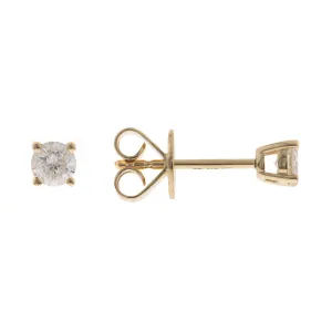 14k Rose Gold Diamond Stud Earrings, .32ctw