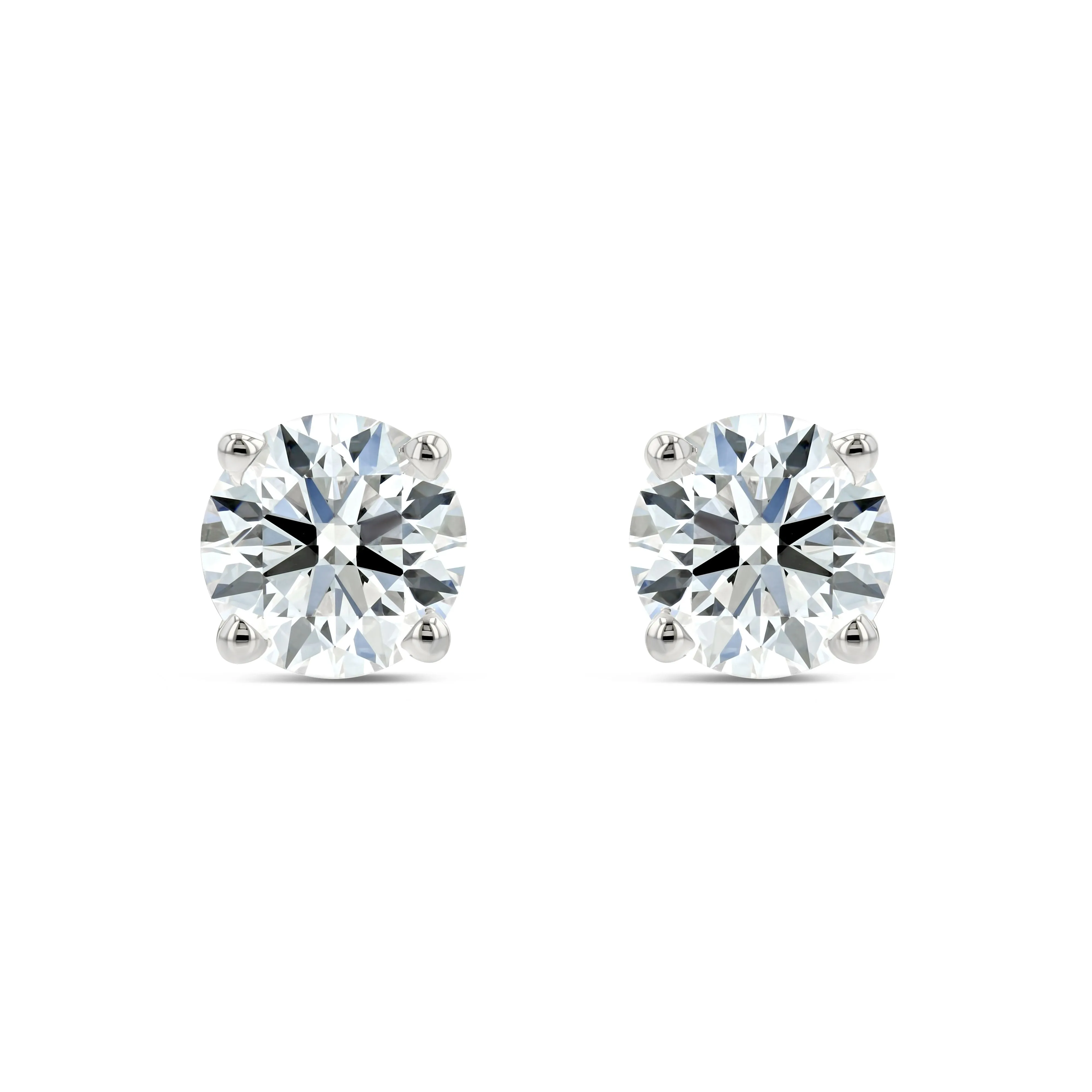 14k White Gold 4-prong Round Brilliant Diamond Stud Earrings (0.22 Ct. T.w., Si1-si2 Clarity, H-i Color)