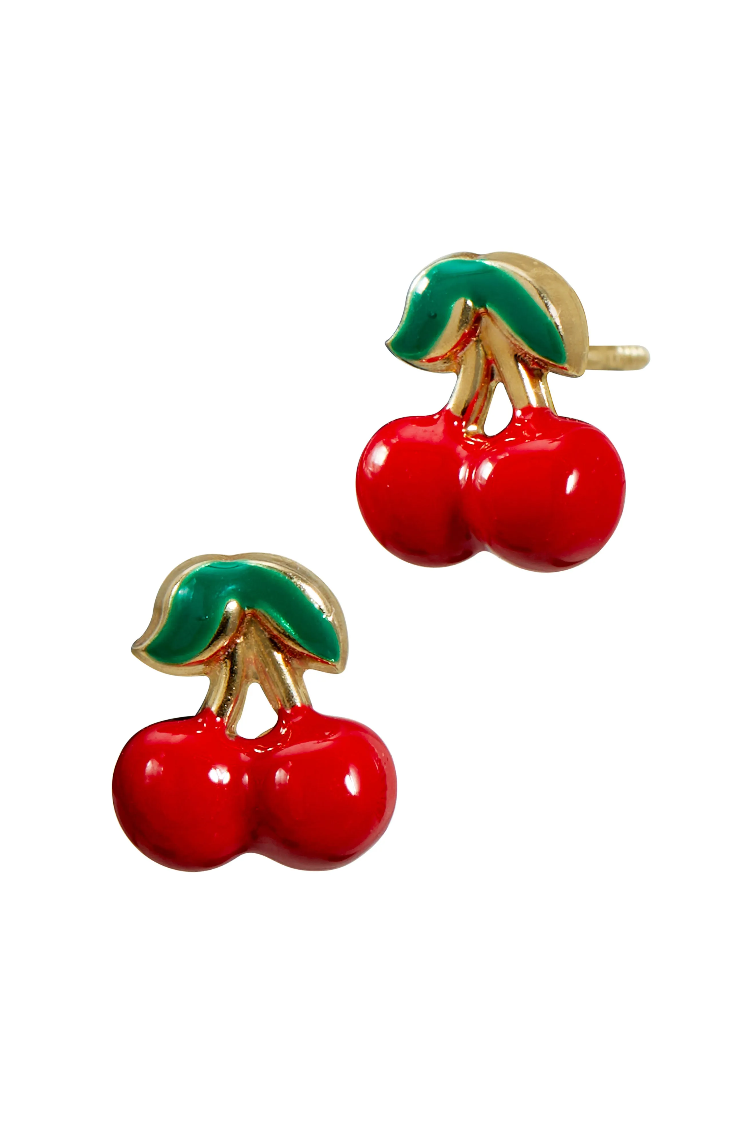14Kt Cherries Screwback