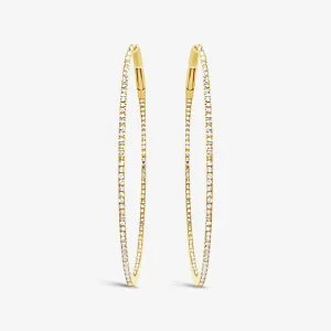 1.75 Ultra Whisper Thin 0.65CT Hoop Earrings