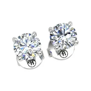 18ct White Gold 0.60ct Round Brilliant Diamond Stud Earrings