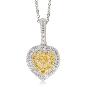 18ct White Gold .69ct Diamond Heart Pendant