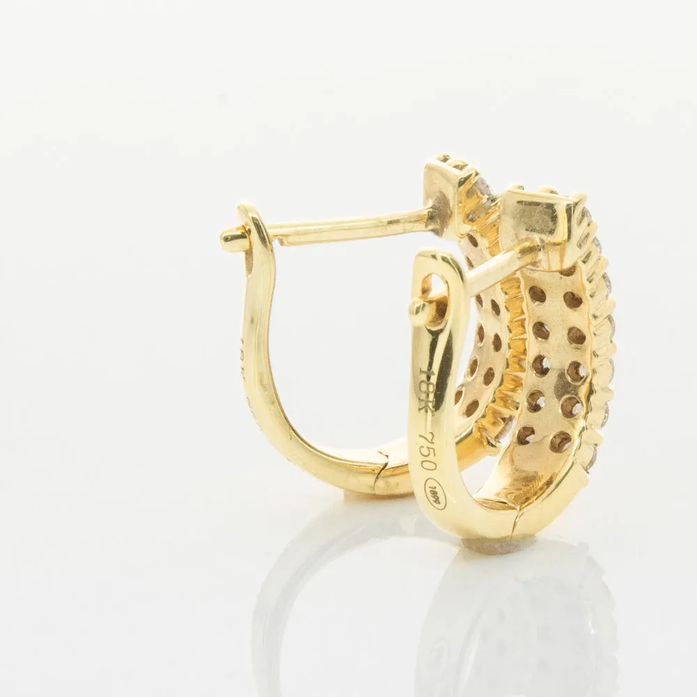 18ct Yellow Gold .50ct Diamond Apollo Earrings