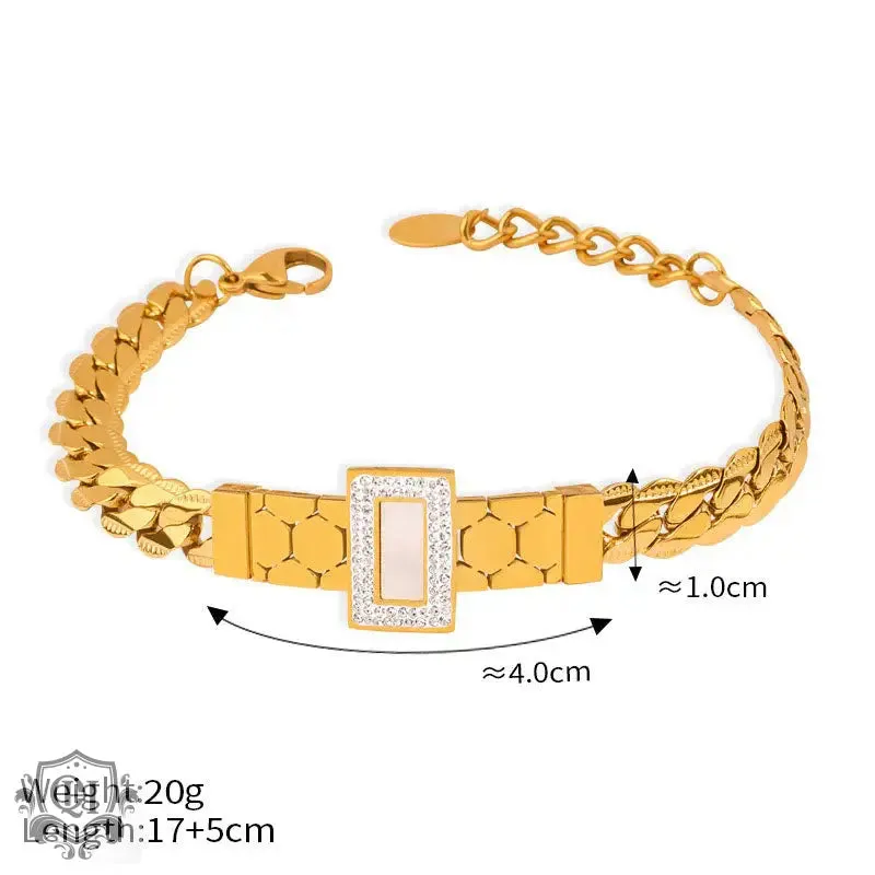18K Gold Gemstone Bracelet Or Necklace