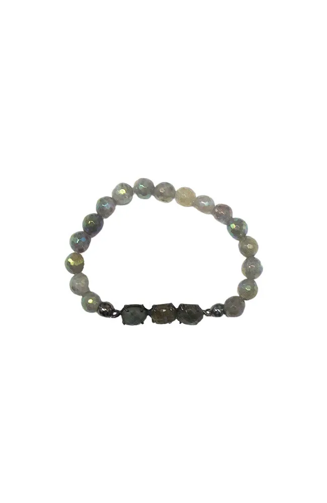 3 Stone Lab Gunmetal Bracelet