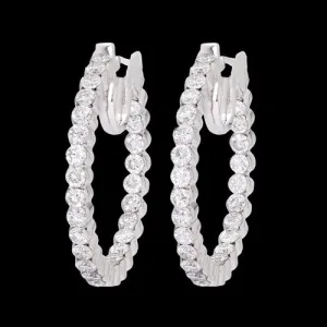 3.10cts tw Diamond Hoop Earrings