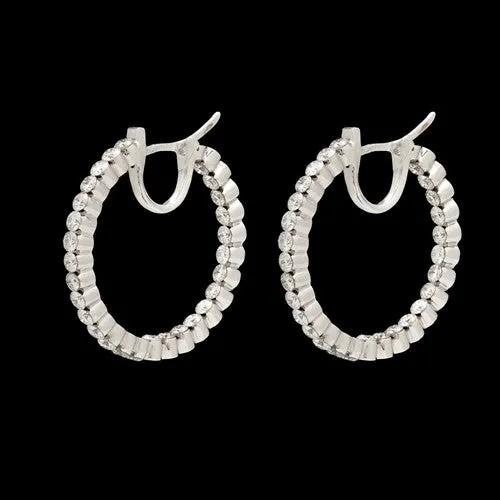 3.10cts tw Diamond Hoop Earrings