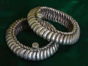 318 Old Indian Silver Anklets Payal Toda