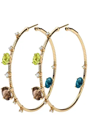 4cm Rugiada Peridot Topaz Earrings