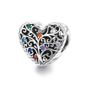925 Sterling Silver Tree Of Life Zircon Bead Bracelet / Necklace Set
