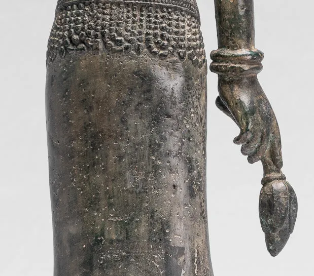 Antique Khmer Style Bronze Banteay Srei Style Standing Devatas - 53cm/21"