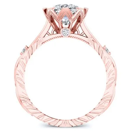 Arbor Diamond Matching Band for Cushion Center (Band Only. Engagement Ring Not Included)
