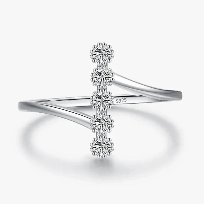 Authentic 925 Sterling Silver Diamond Ring