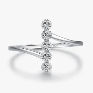 Authentic 925 Sterling Silver Diamond Ring
