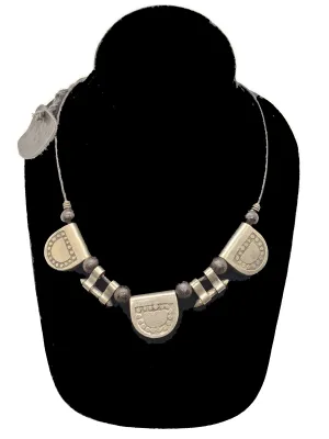 Authentic Leather / Bronze Necklace - 12