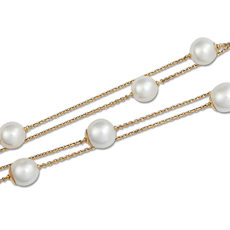 AUTORE 18CT YELLOW GOLD SOUTH SEA PEARL NECKLACE
