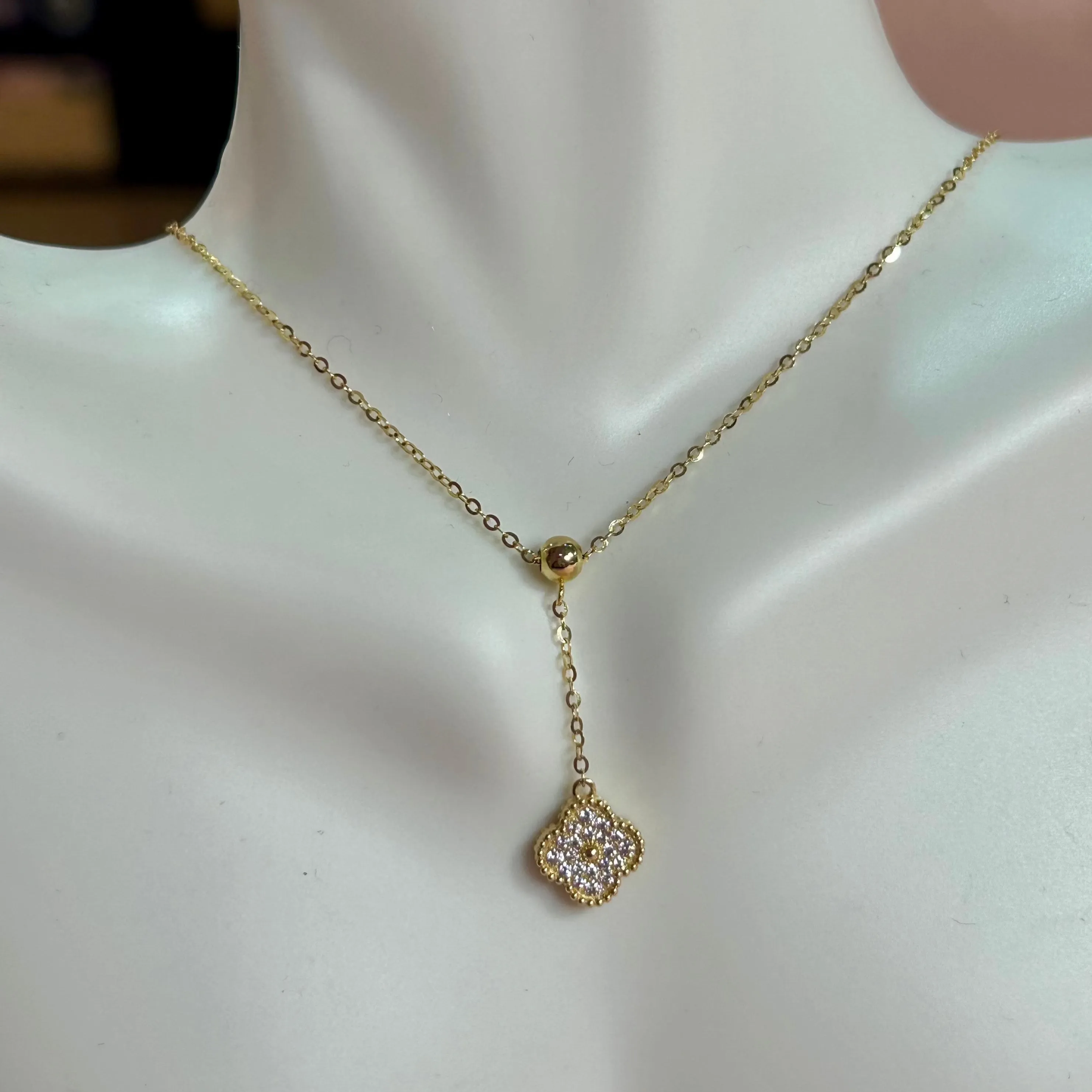 Bella Clover Necklace 18K Solid Gold