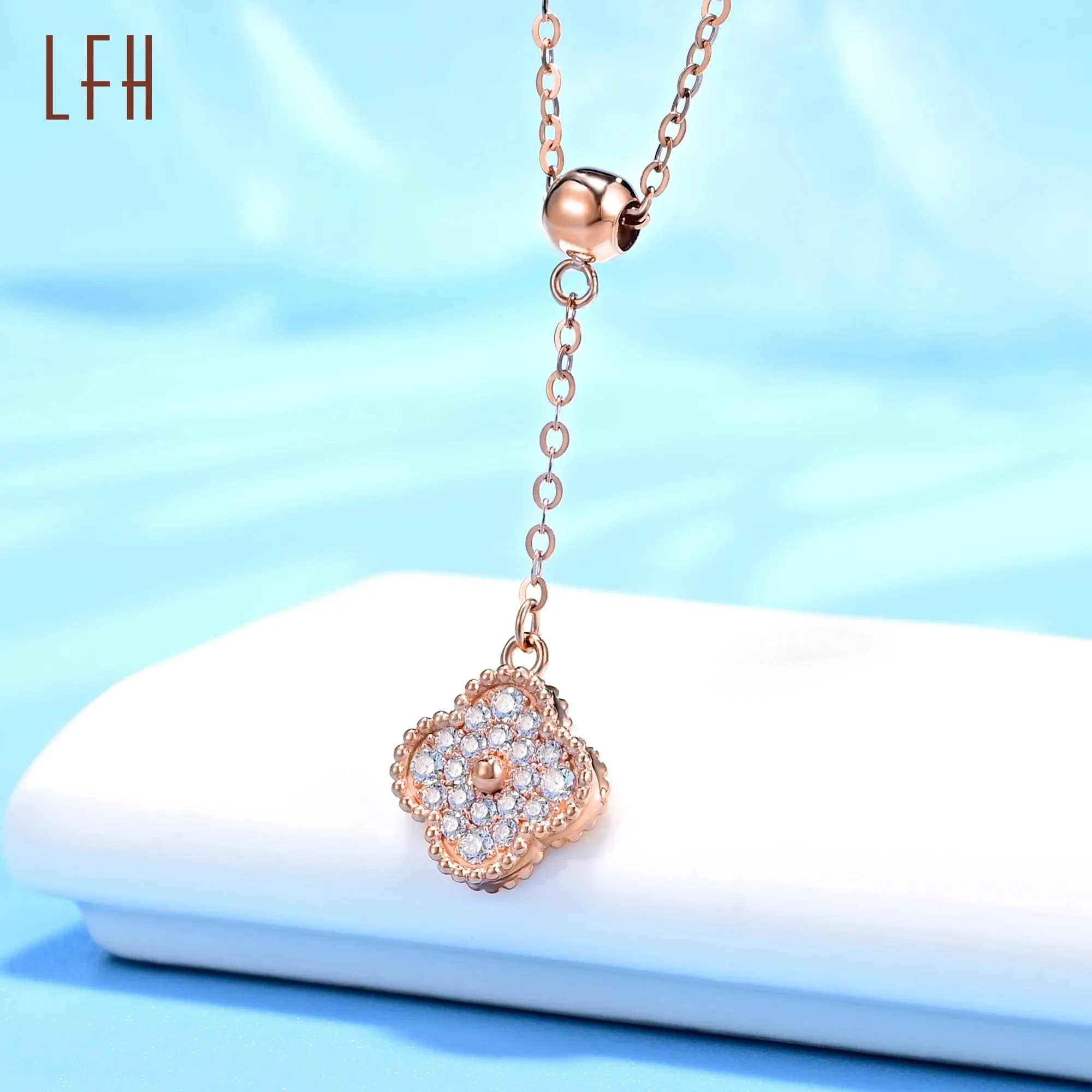 Bella Clover Necklace 18K Solid Gold