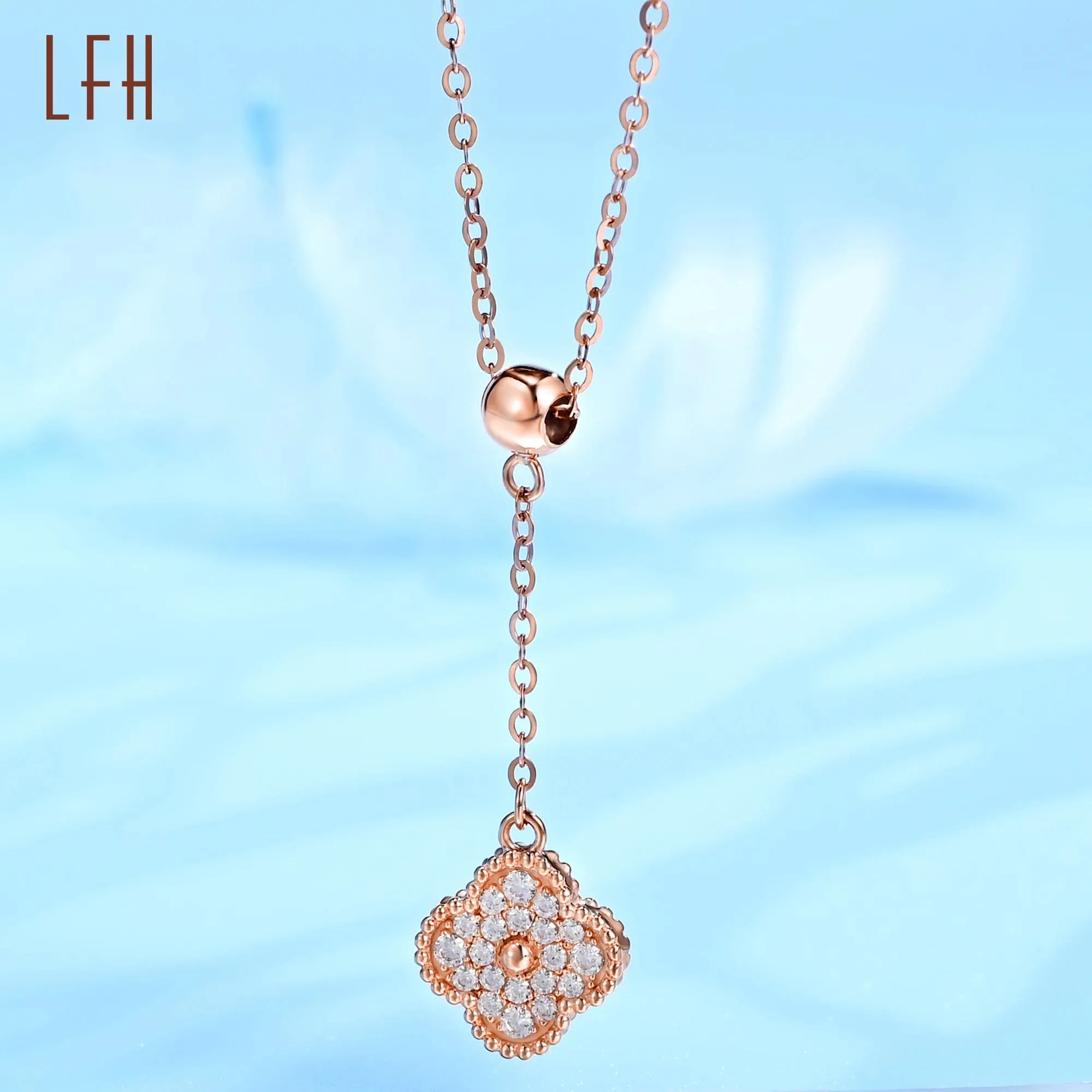 Bella Clover Necklace 18K Solid Gold