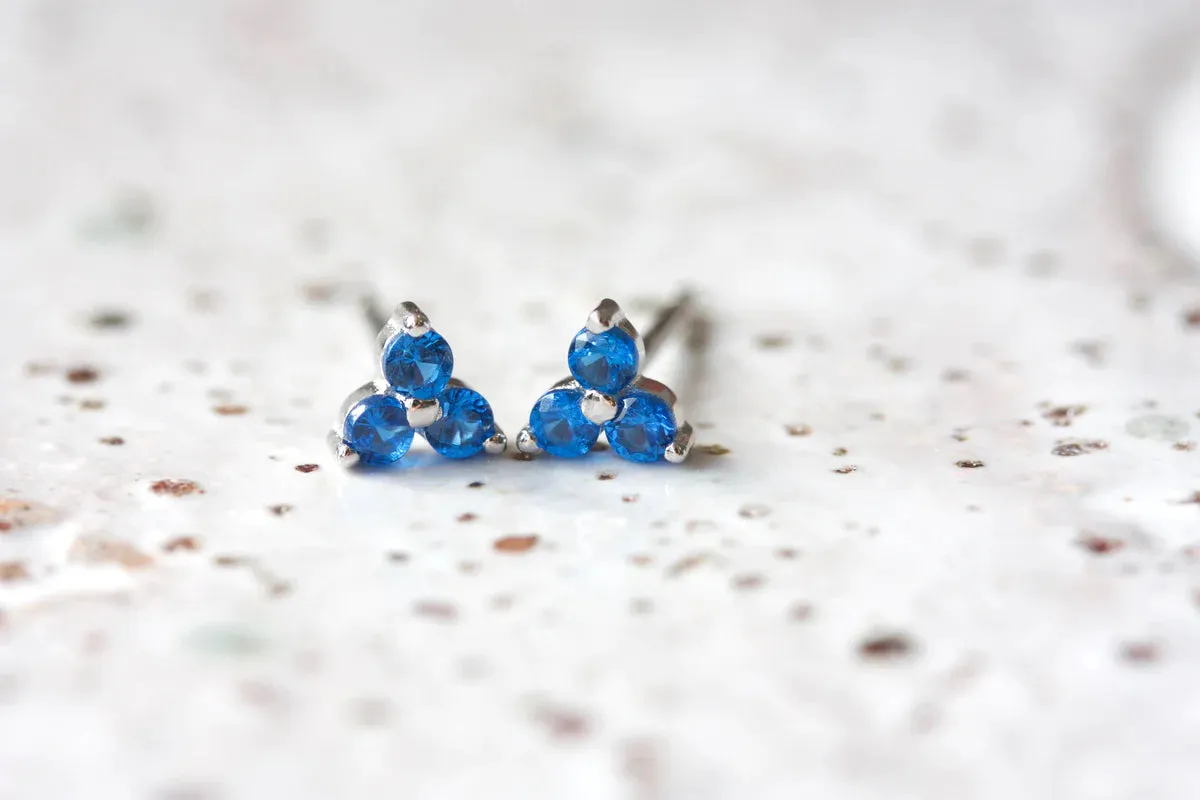 BIRTHSTONE STUDS- September/Sapphire