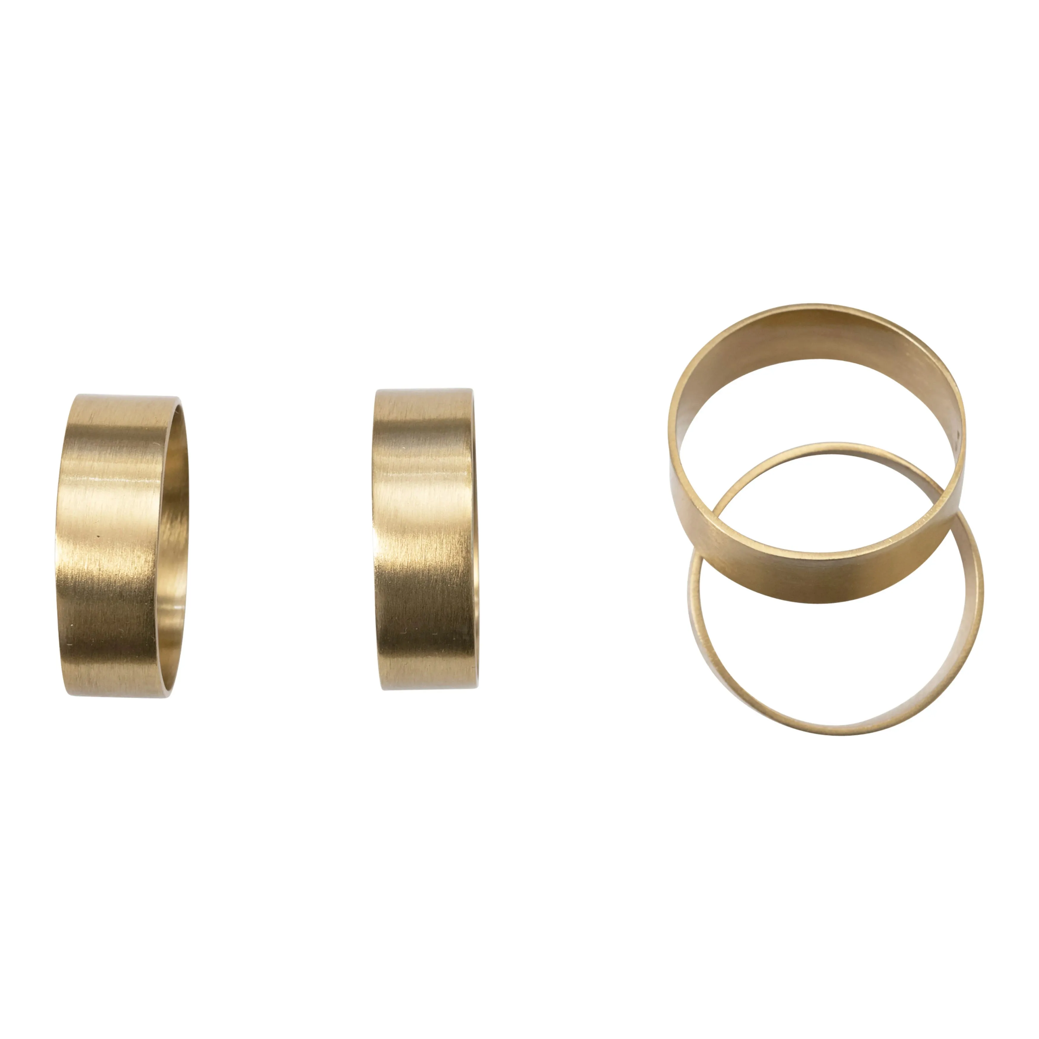 Brass Napkin Rings In Box Set of Four