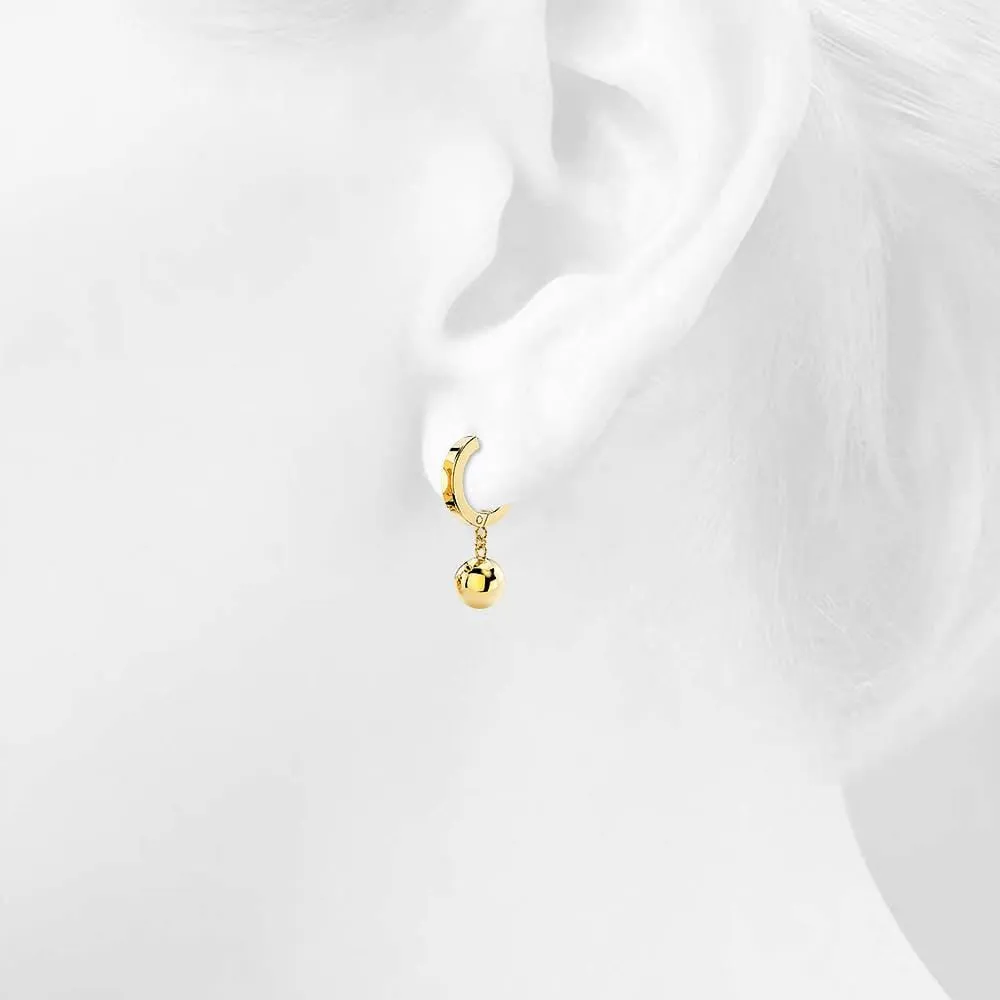 Brilliant Ball Huggie Earrings