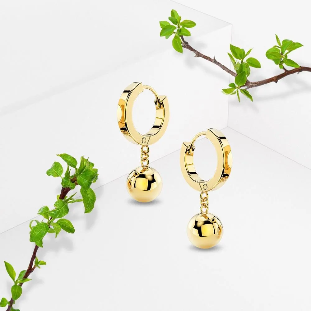 Brilliant Ball Huggie Earrings