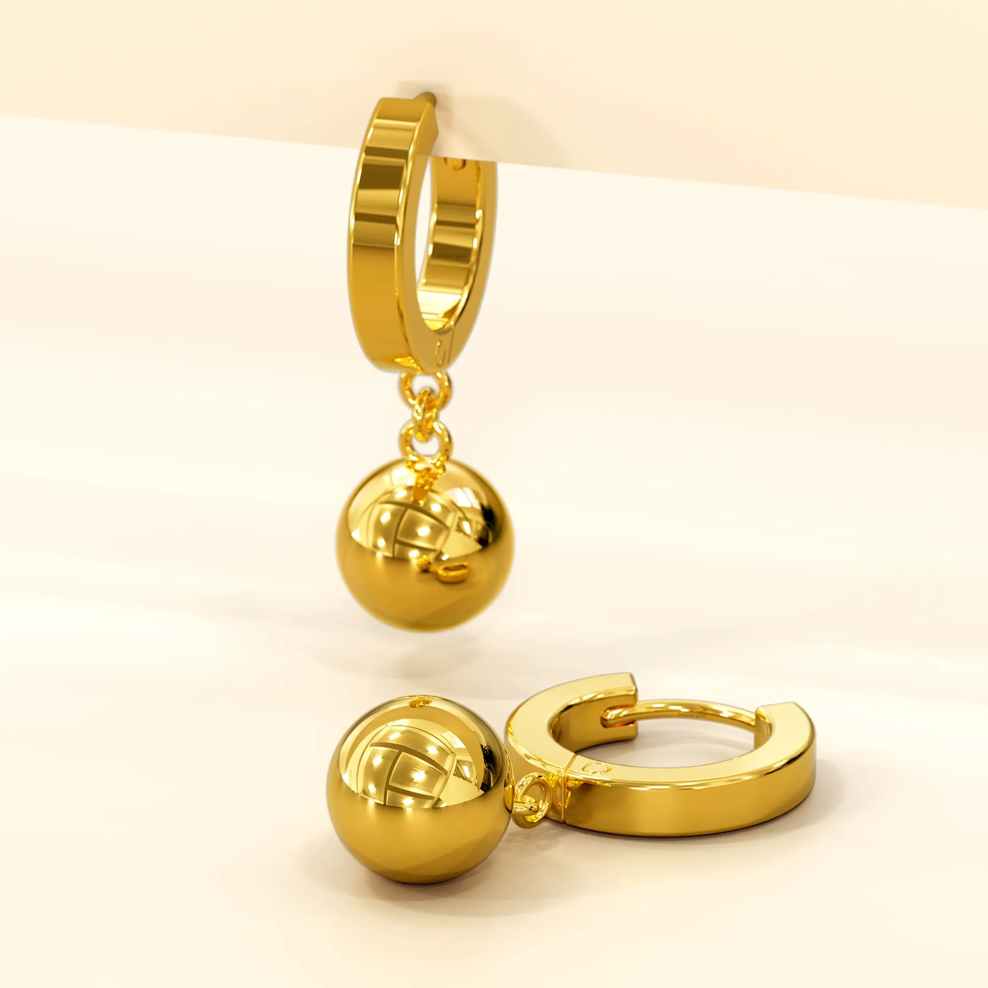 Brilliant Ball Huggie Earrings