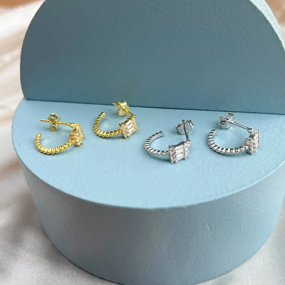 Brilliant cut earrings
