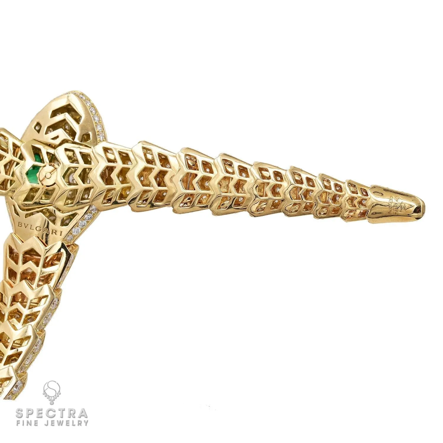 Bulgari Diamond and 18kt Yellow Gold Serpenti Necklace