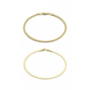 Cadeau d'Isabel 14 karat gold bracelets gift set