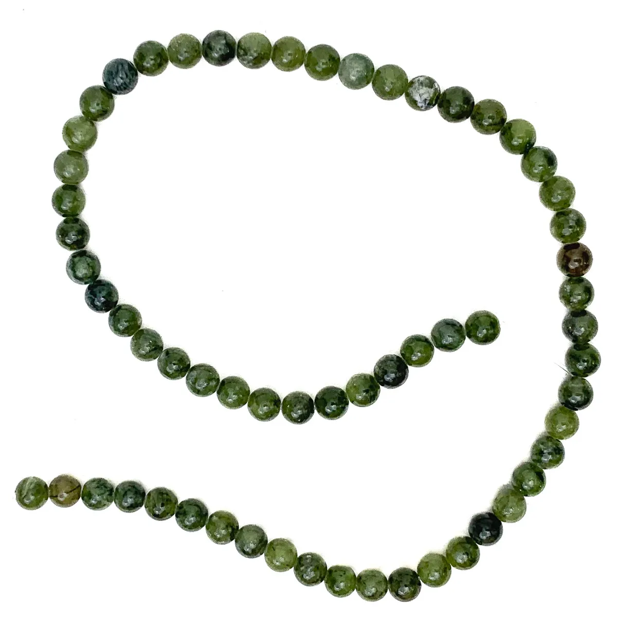 Canadian Jade 6mm Smooth Rounds Bead Strand