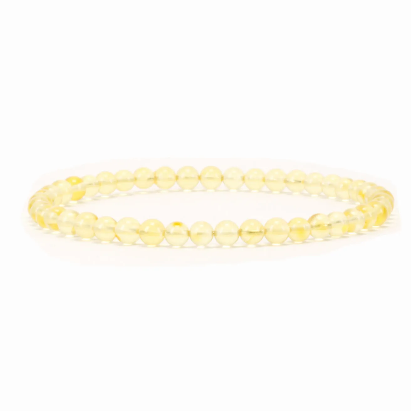 Cherry Tree Collection | Stretch Bracelet | 4mm Beads (Amber)