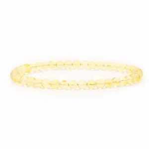 Cherry Tree Collection | Stretch Bracelet | 4mm Beads (Amber)