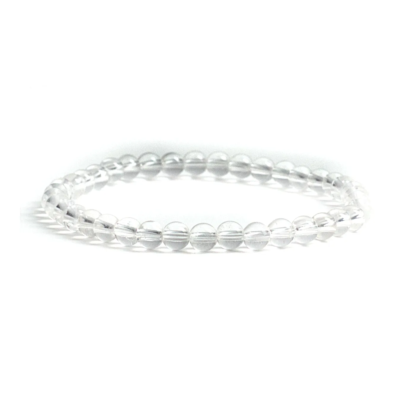 Cherry Tree Collection | Stretch Bracelet | 4mm Beads (Clear Quartz)