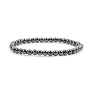 Cherry Tree Collection | Stretch Bracelet | 4mm Beads (Hematite)
