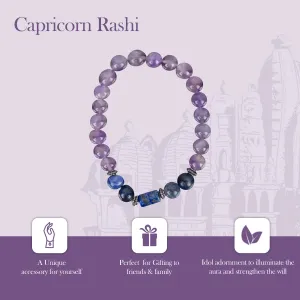 Crystal Bracelet - 2.5 Inches | Semi Precious Stone Hand Band/Crystal Bead Hand Bracelet for Capricorn Zodiac