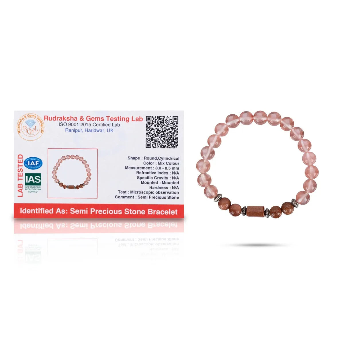 Crystal Bracelet - 2.5 Inches | Semi Precious Stone Hand Band/Crystal Bead Hand Bracelet for Scorpio Zodiac