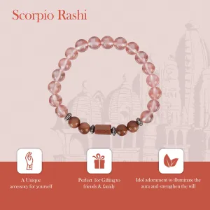 Crystal Bracelet - 2.5 Inches | Semi Precious Stone Hand Band/Crystal Bead Hand Bracelet for Scorpio Zodiac