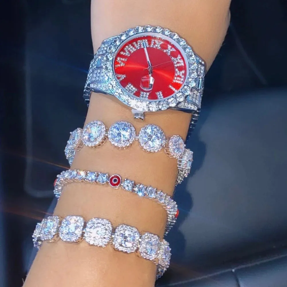 Cuban Chain Iced Jewelry Set