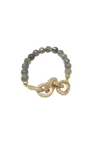 CZ Gold Links Bracelet