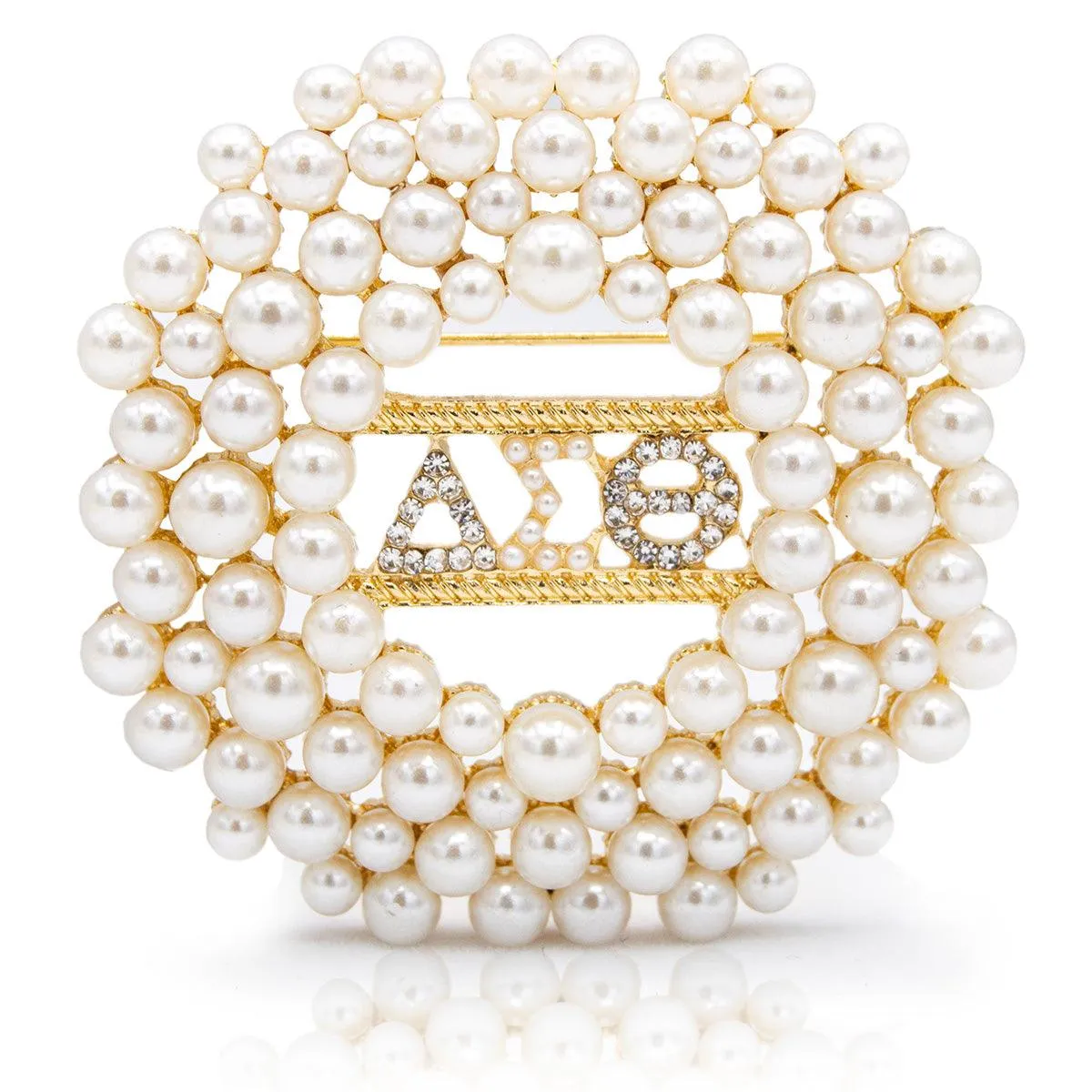 Delta Sigma Theta ΔΣΘ Pearl Brooch