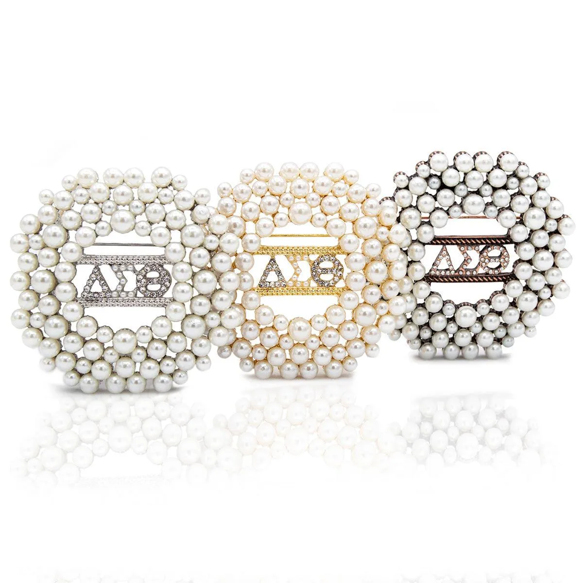 Delta Sigma Theta ΔΣΘ Pearl Brooch