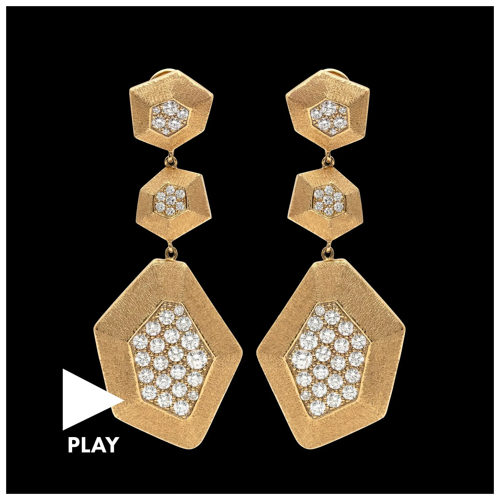 Diamond & Gold Earrings by Mimi So