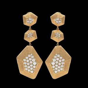 Diamond & Gold Earrings by Mimi So