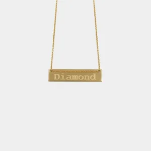 Diamond - necklace - gold plated