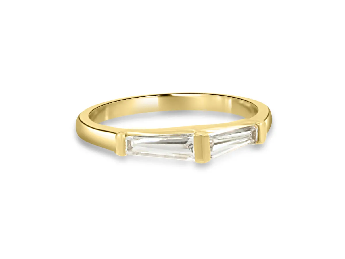 Double Tapered Baguette Diamond Ring